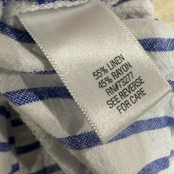 Like new Women's Croft & Barrow® Breezy Linen Blend Soft Stripe Shorts Size M - Picture 7 of 10